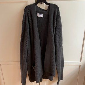 Old Navy Grey Waffle-Knit Cardigan